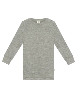 Bluse i merinould/silke til baby