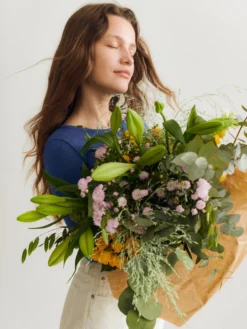 Bluse i merinould/silke til kvinder