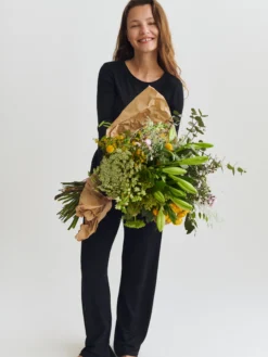Bluse i merinould/silke til kvinder