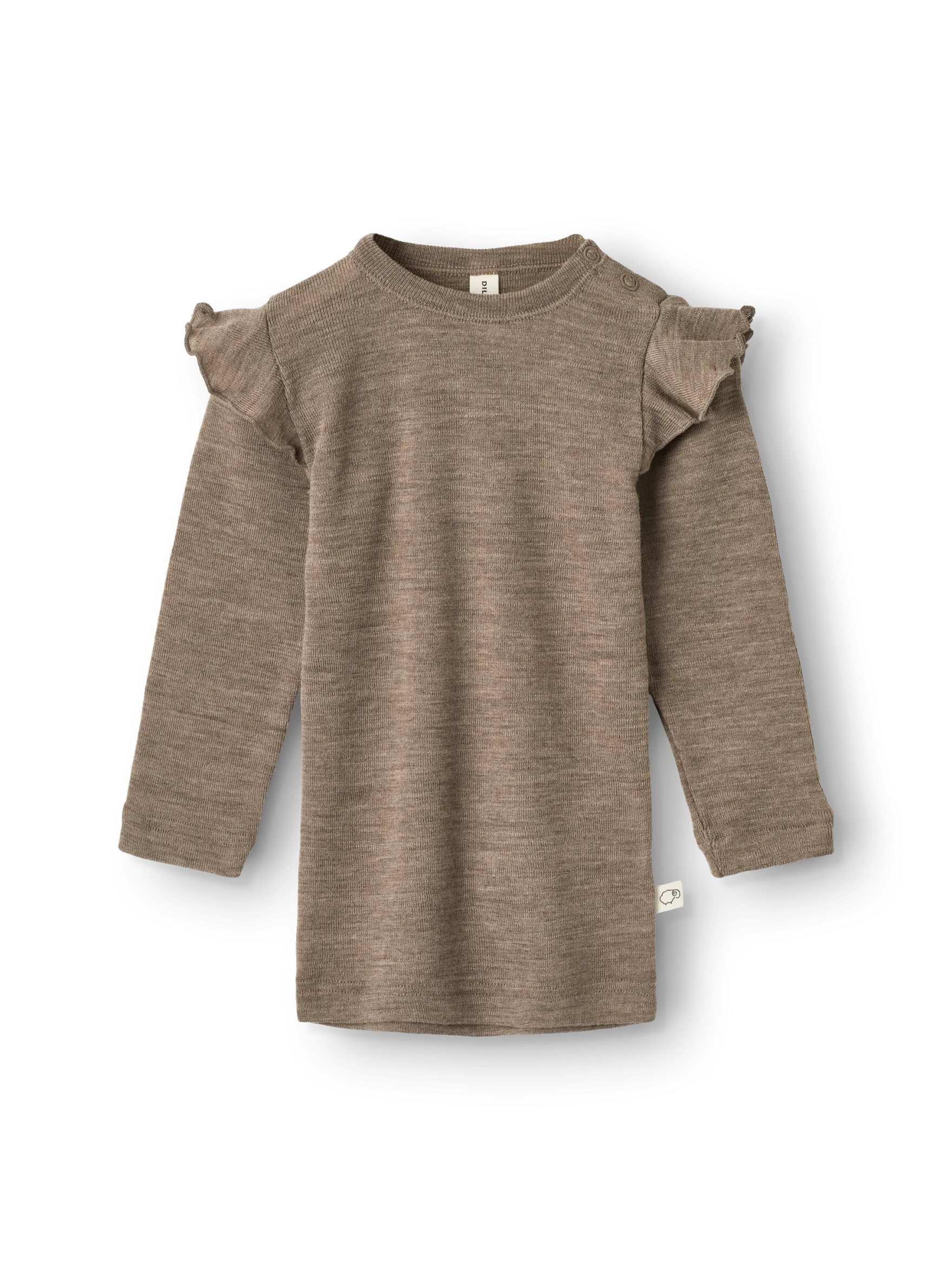 Bluse i merinould til baby