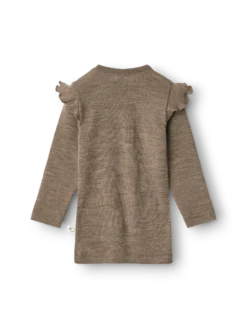 Bluse i merinould til baby