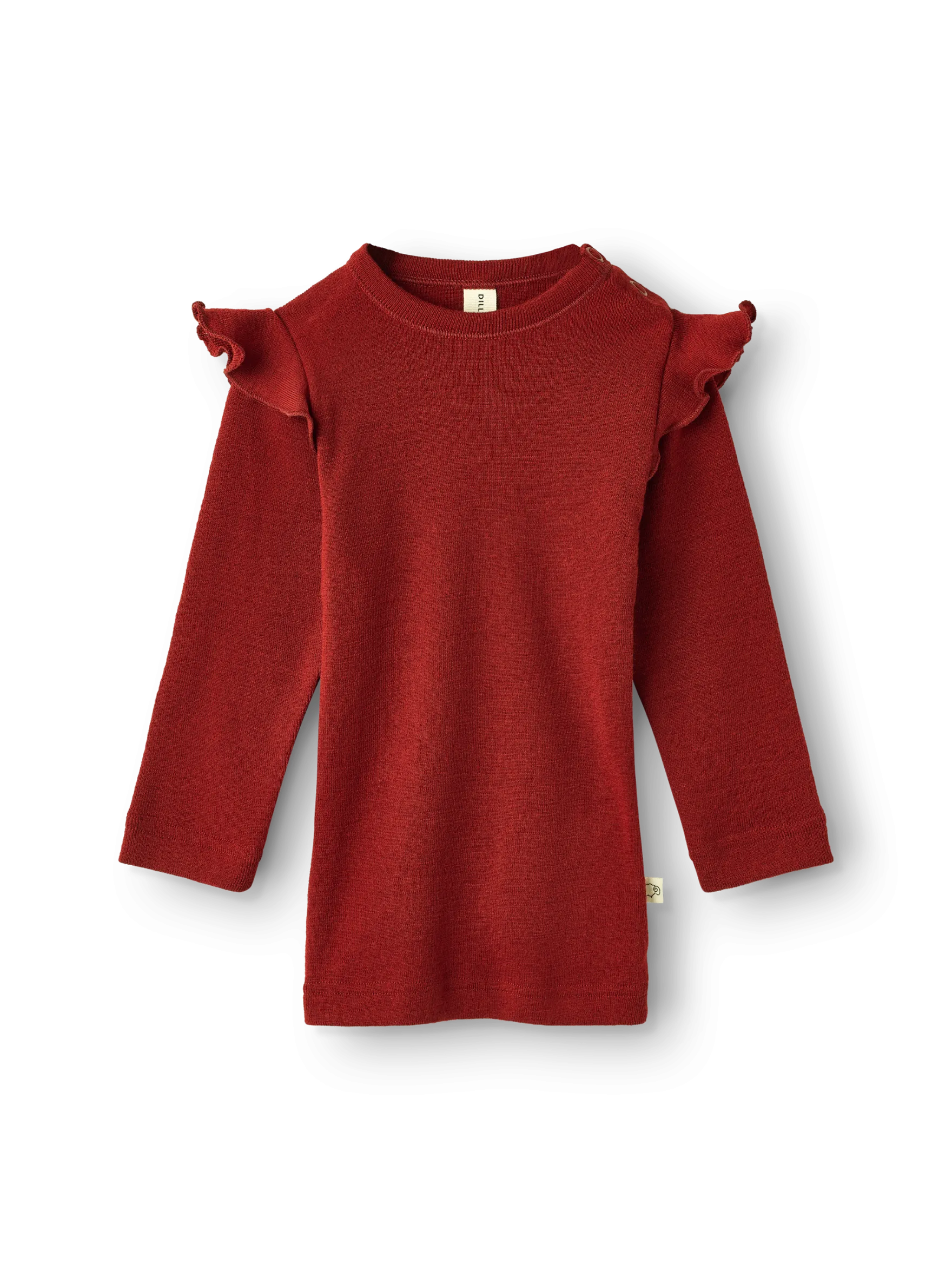 Bluse i merinould til baby