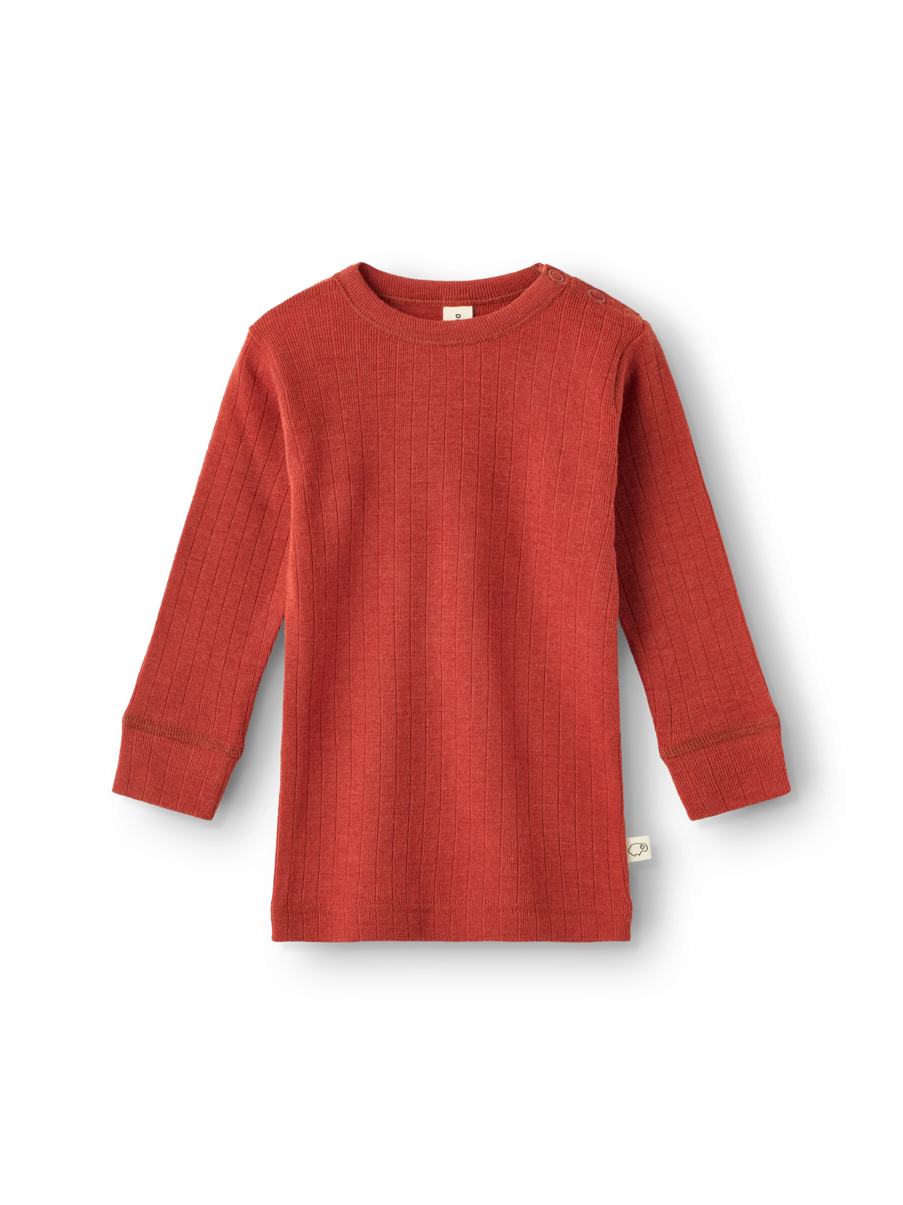 Bluse i merinould til baby
