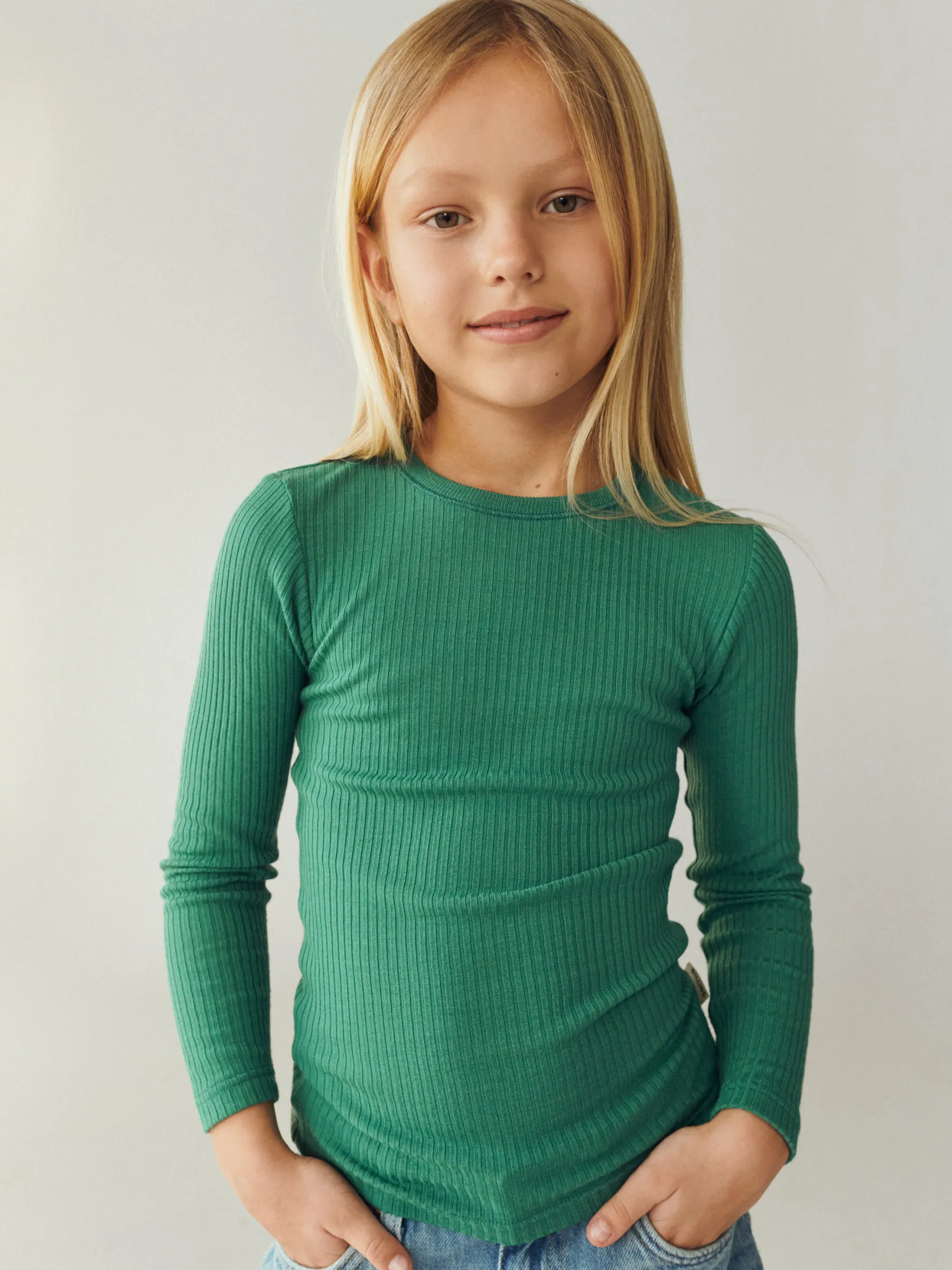 Bluse i merinould til børn