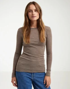 Bluse i merinould til kvinder