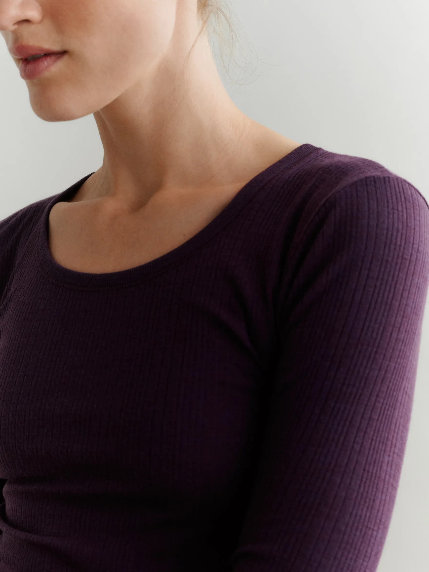 Bluse i merinould til kvinder