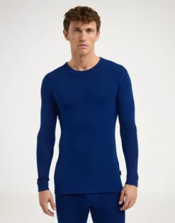 Bluse i merinould til mænd