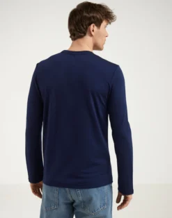 Bluse i merinould til mænd
