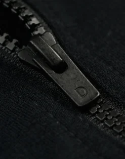 Bluse med half-zip i merinould til mænd