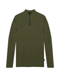 Bluse med half-zip til mænd