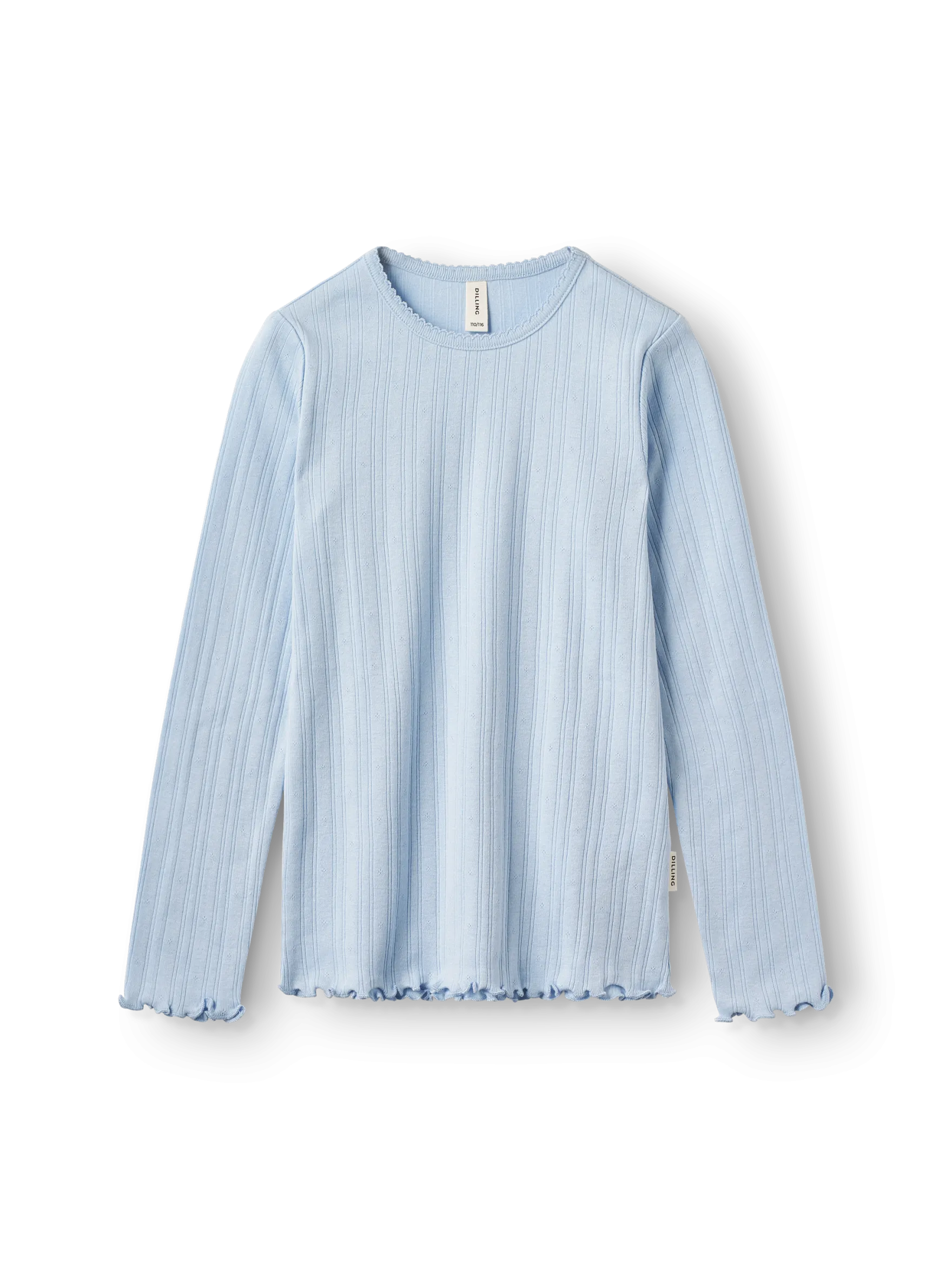 Bluse med hulmønster i bomuld