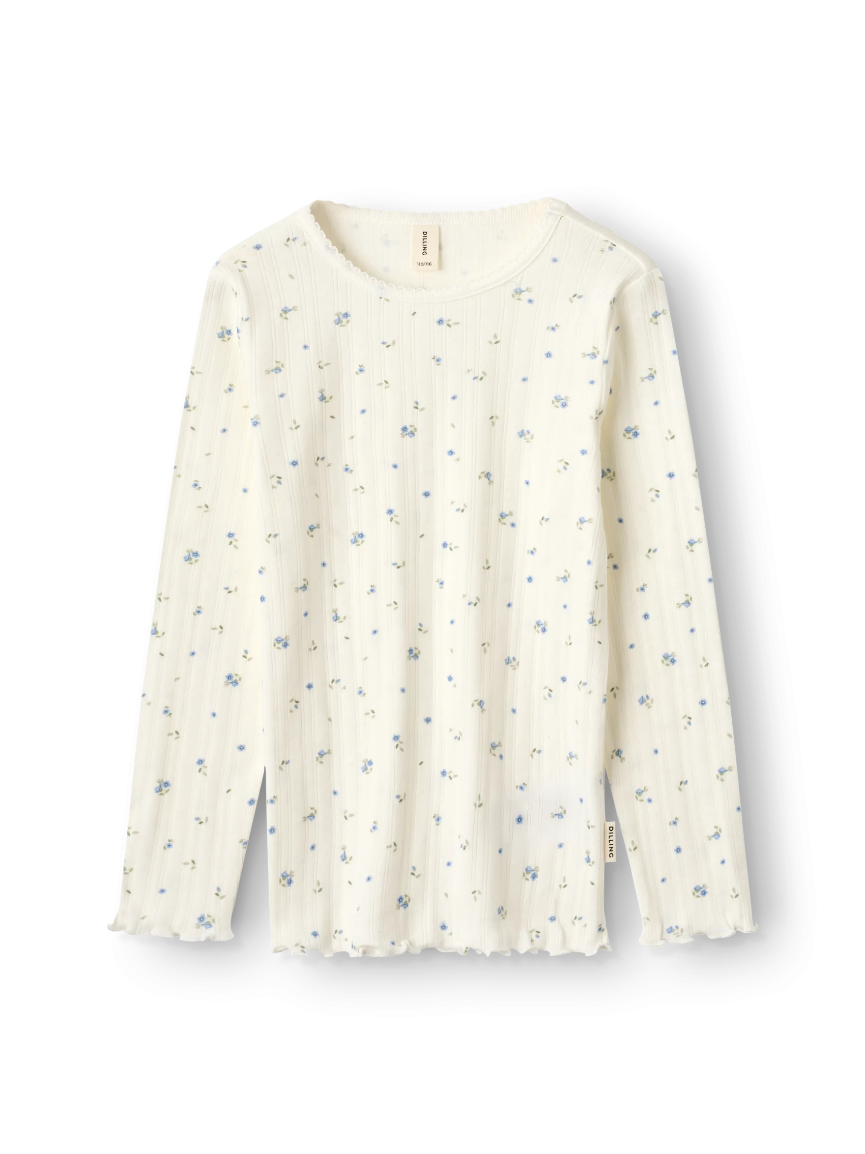Bluse med hulmønster i bomuld