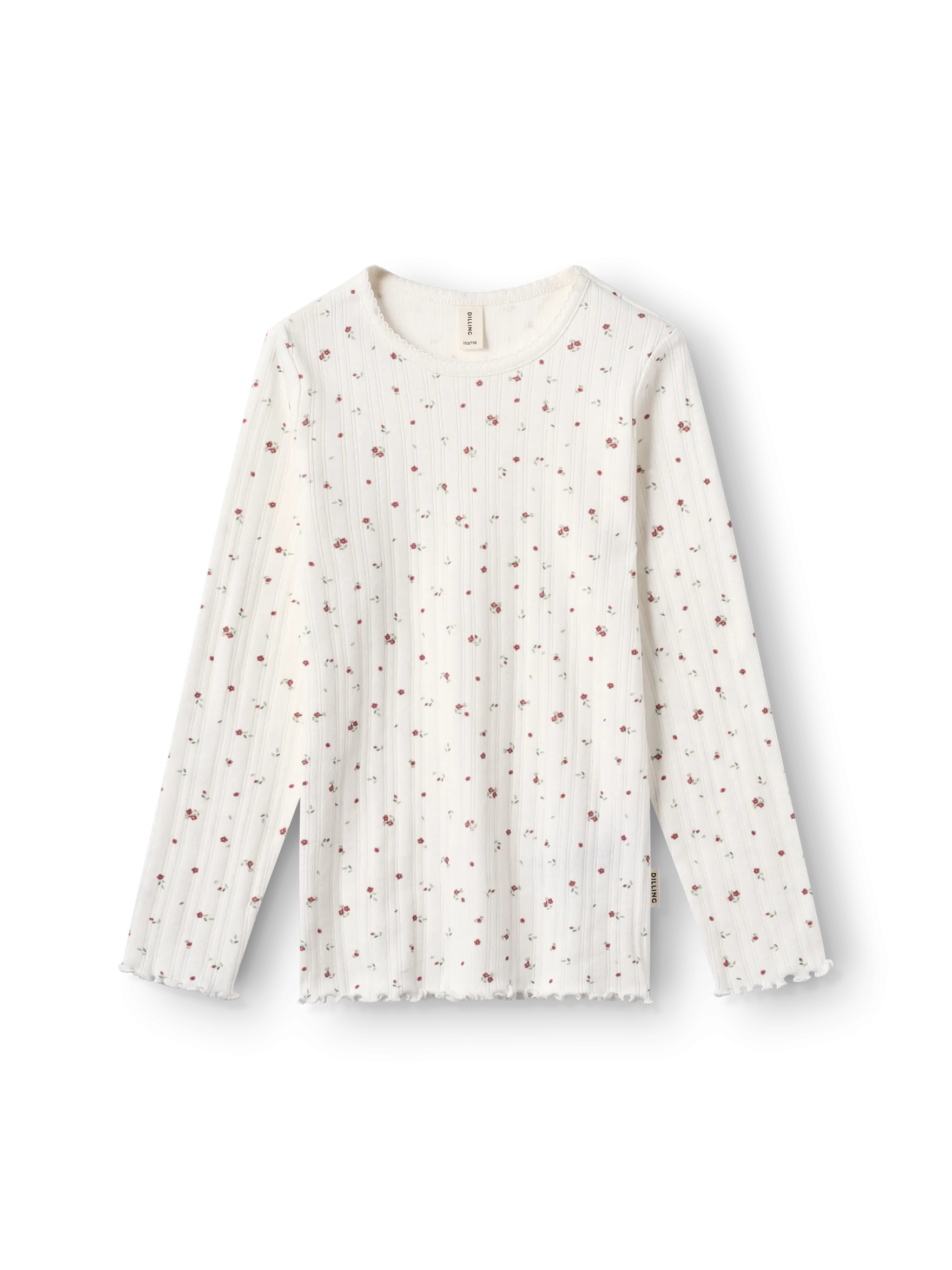 Bluse med hulmønster i bomuld