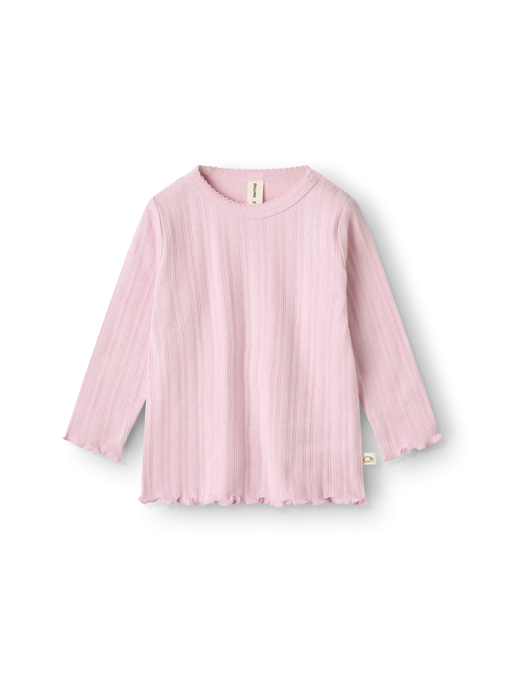 Bluse med hulmønster i bomuld til baby