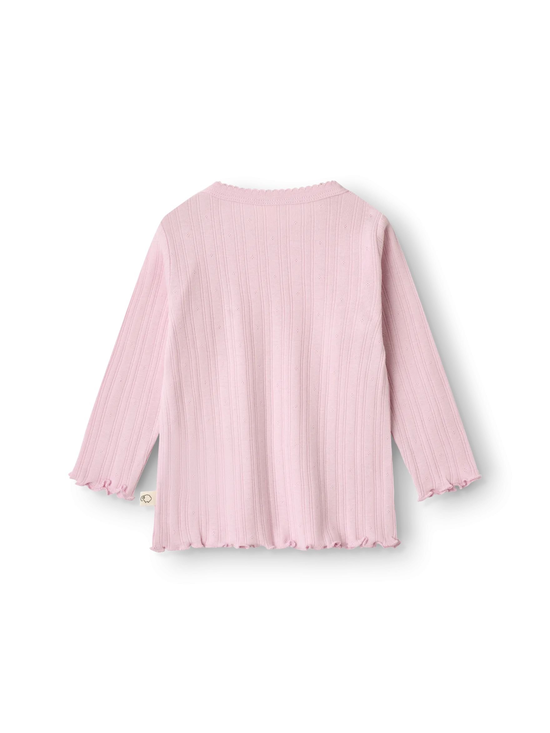 Bluse med hulmønster i bomuld til baby