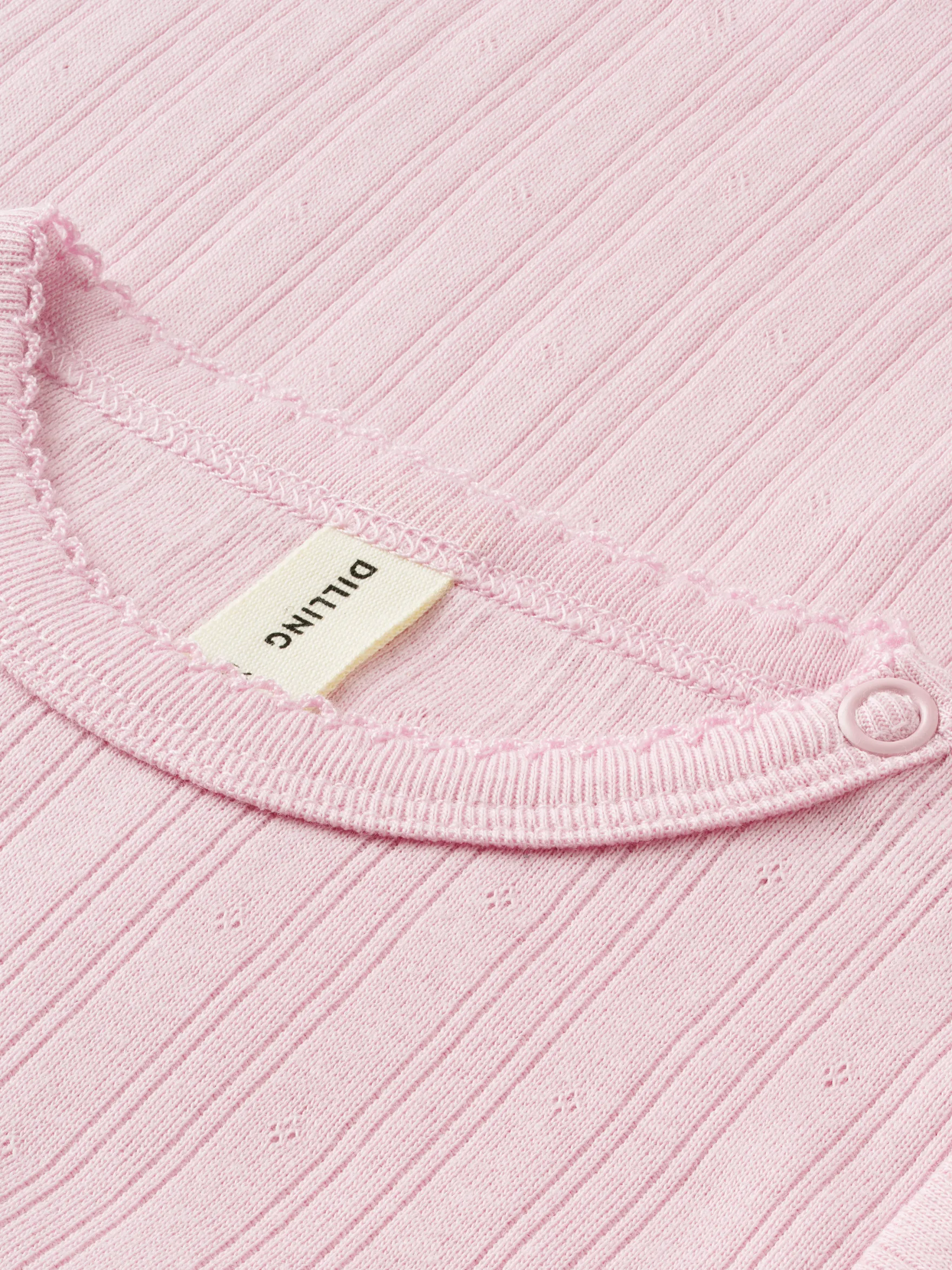 Bluse med hulmønster i bomuld til baby