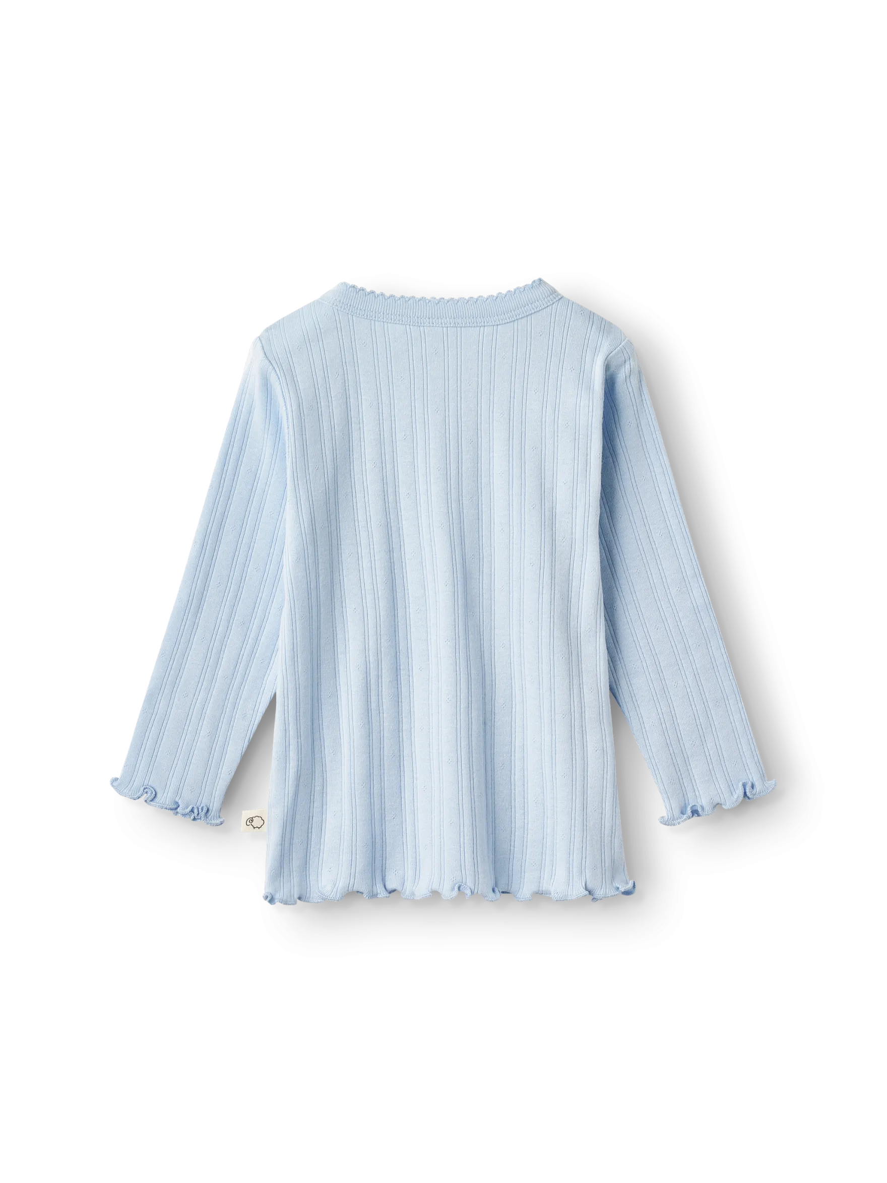 Bluse med hulmønster i bomuld til baby