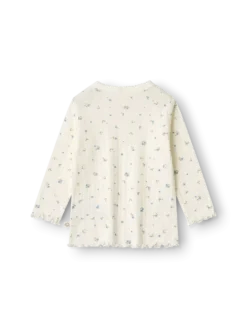 Bluse med hulmønster i bomuld til baby