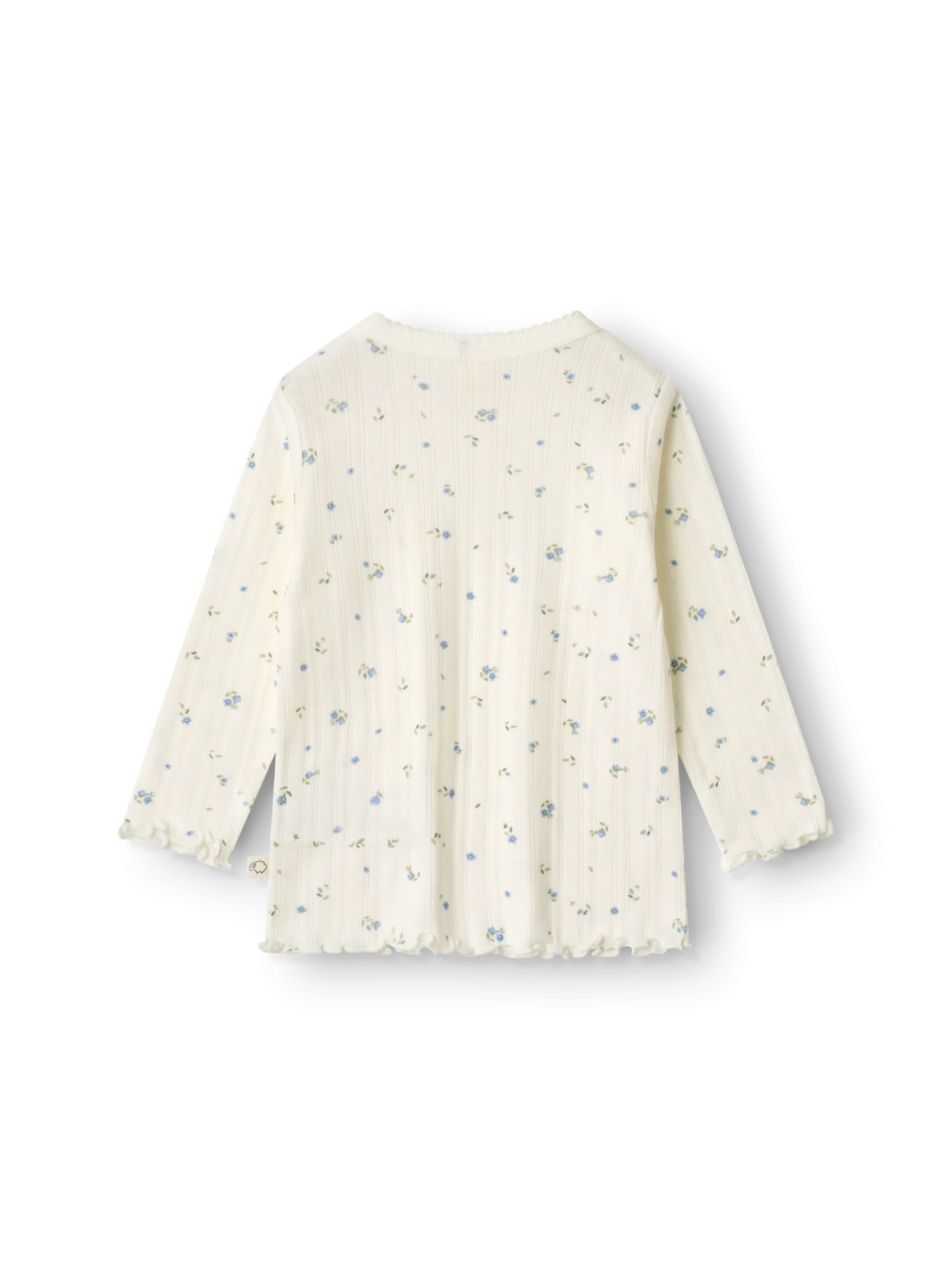 Bluse med hulmønster i bomuld til baby