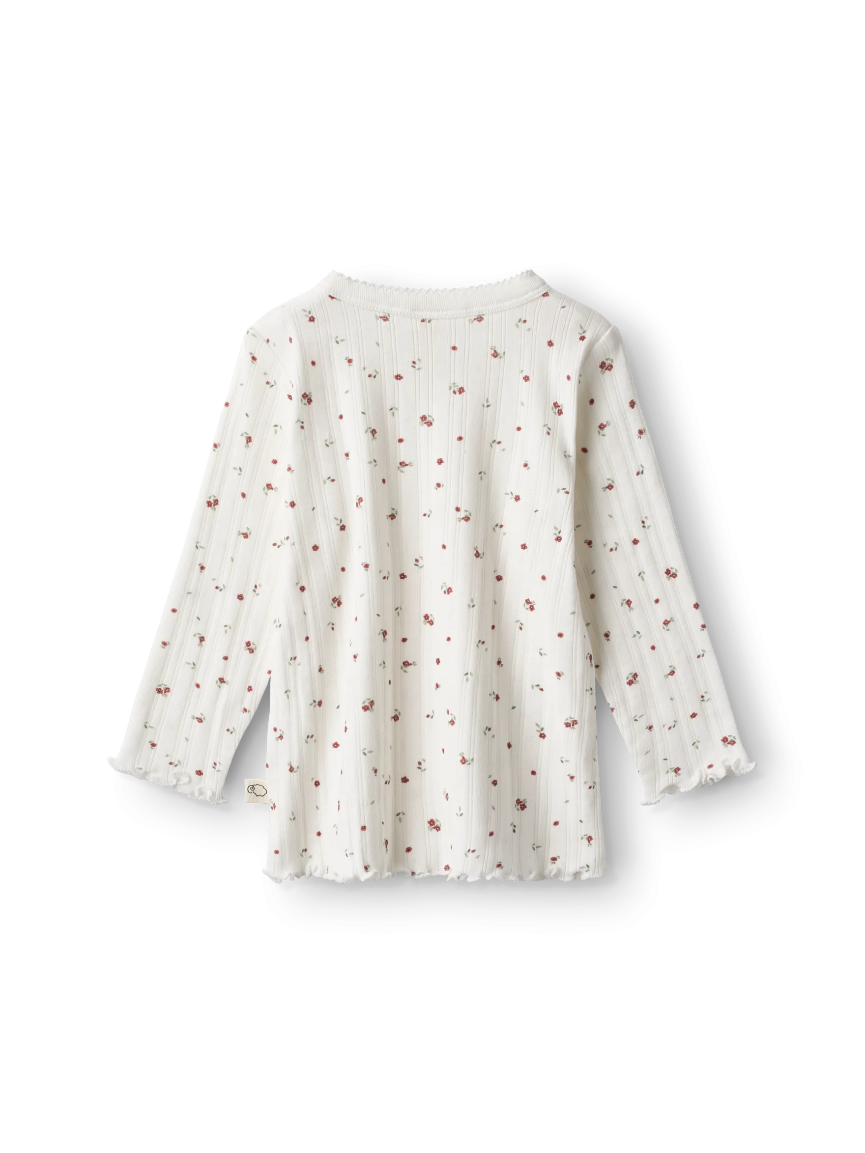 Bluse med hulmønster i bomuld til baby
