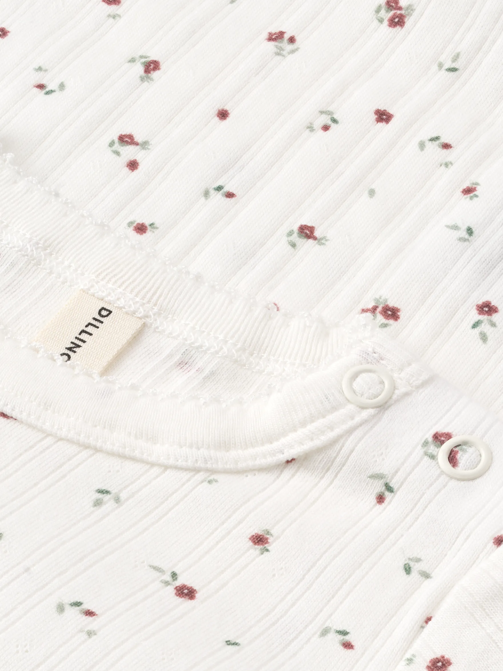 Bluse med hulmønster i bomuld til baby