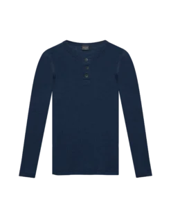 Bluse med knapper i merinould til børn