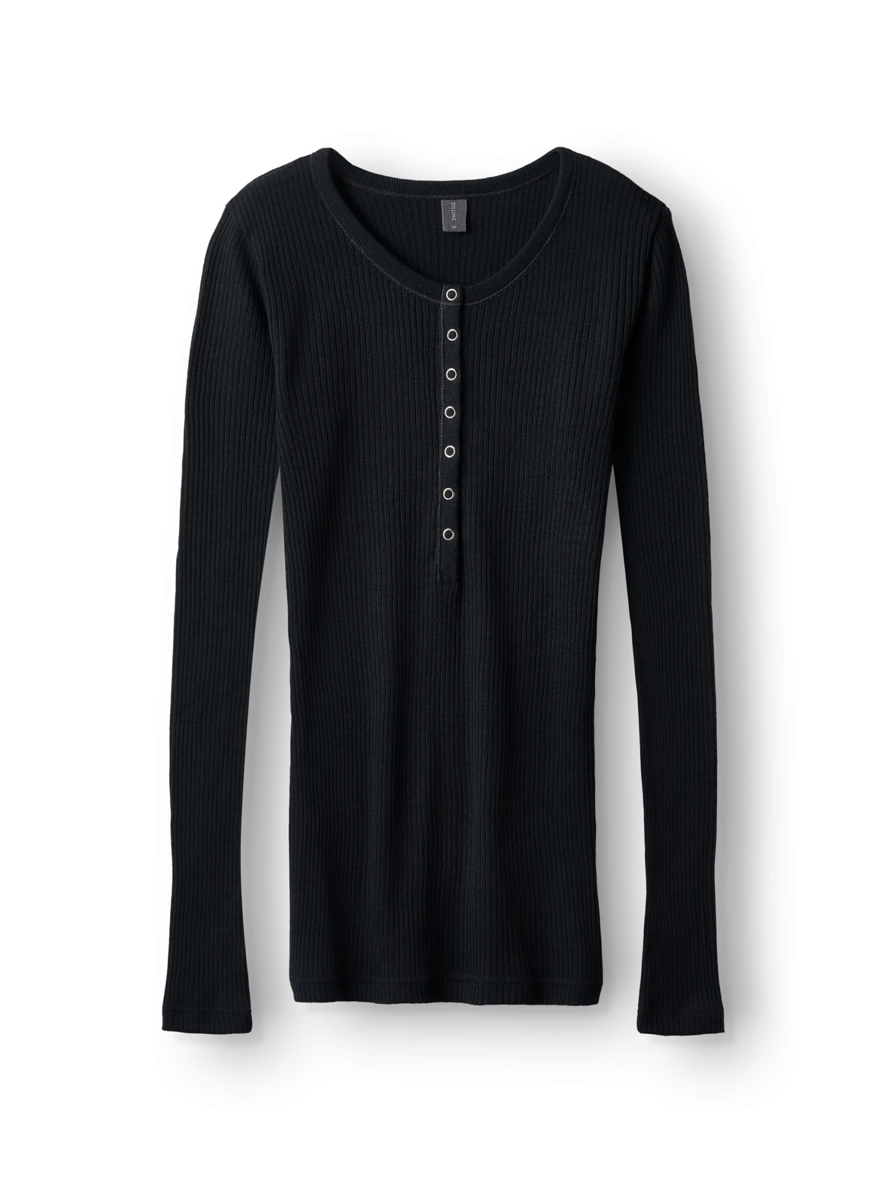 Bluse med knapper i merinould til kvinder