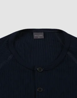 Bluse med knapper i merinould til mænd