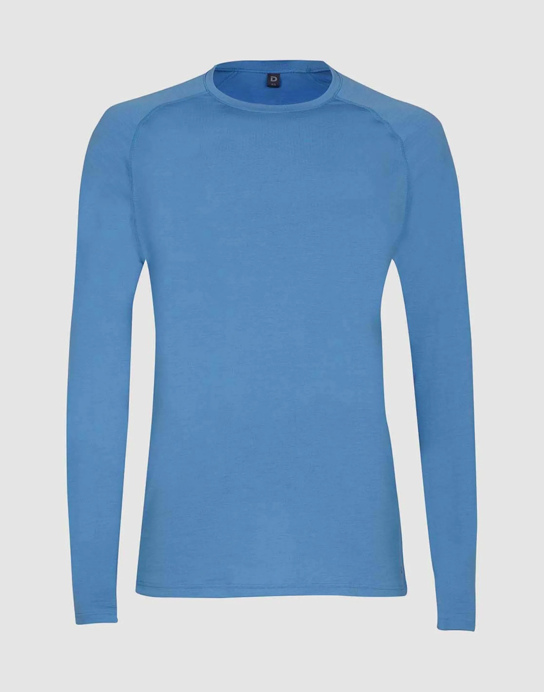 Bluse med lange ærmer i merinould til mænd