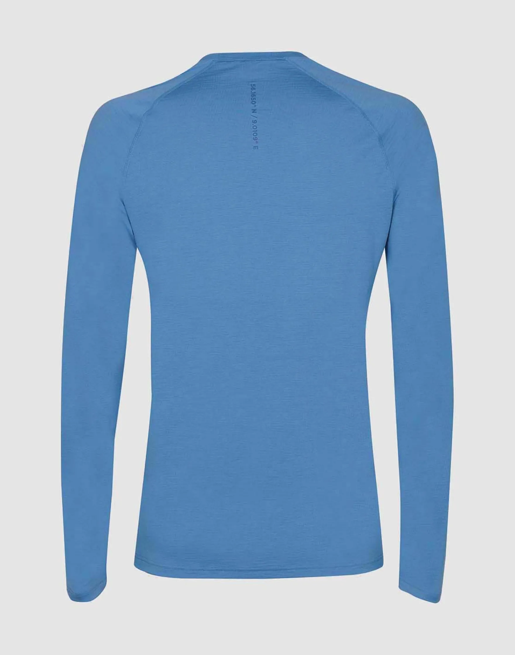 Bluse med lange ærmer i merinould til mænd