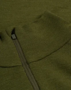 Bluse med lynlås i merinould til kvinder