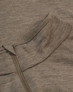 Bluse med lynlås i merinould til mænd