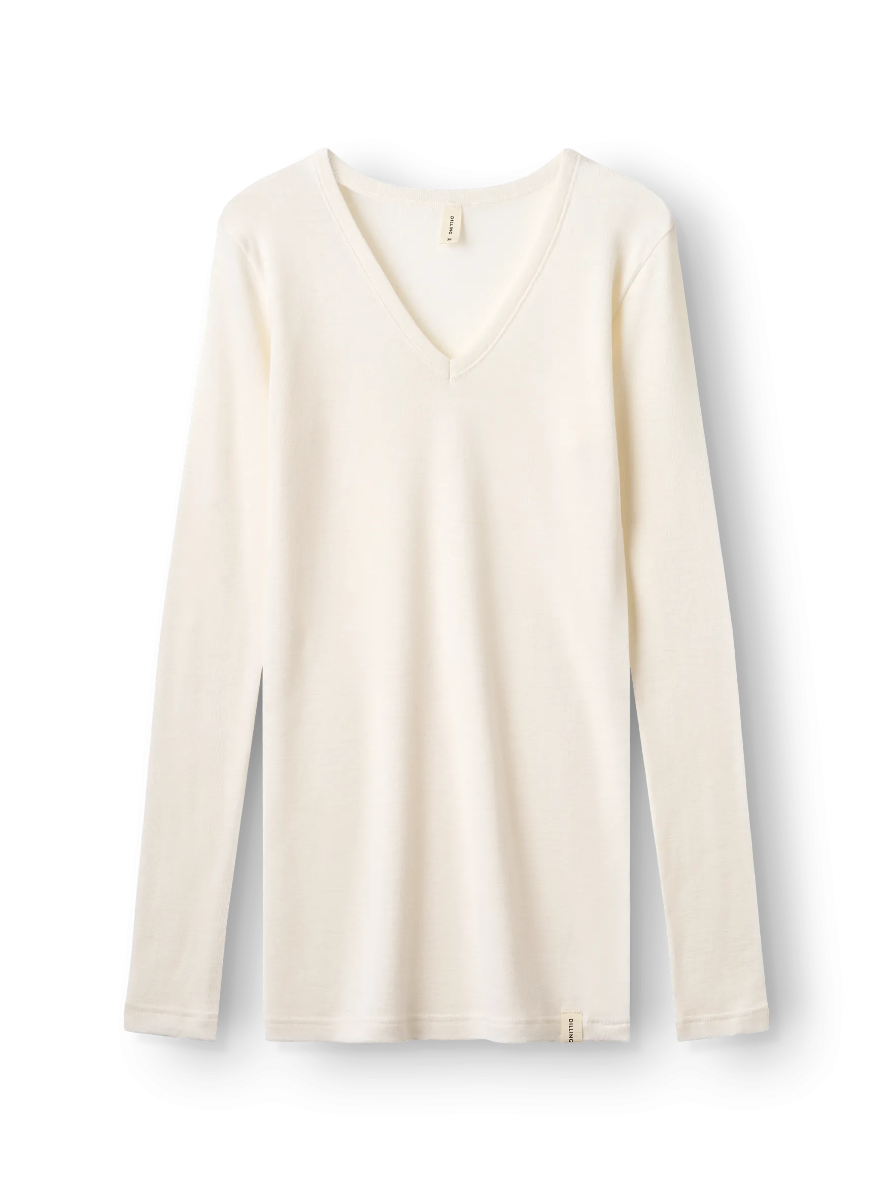 Bluse med V-hals i merinould til kvinder