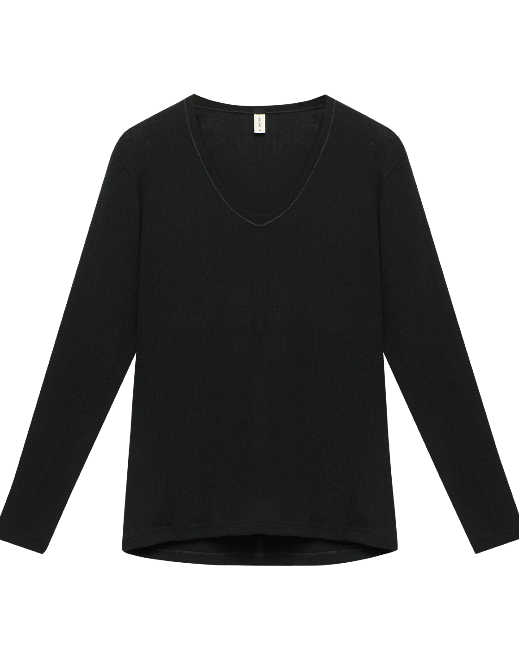 Bluse med V-hals i merinould til kvinder