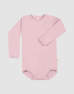 Body med lange ærmer i bomuld til baby