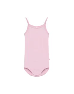 Body med stropper i merinould/silke til baby