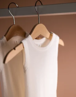 Body uden ærmer i merinould/silke til baby (2-pak)