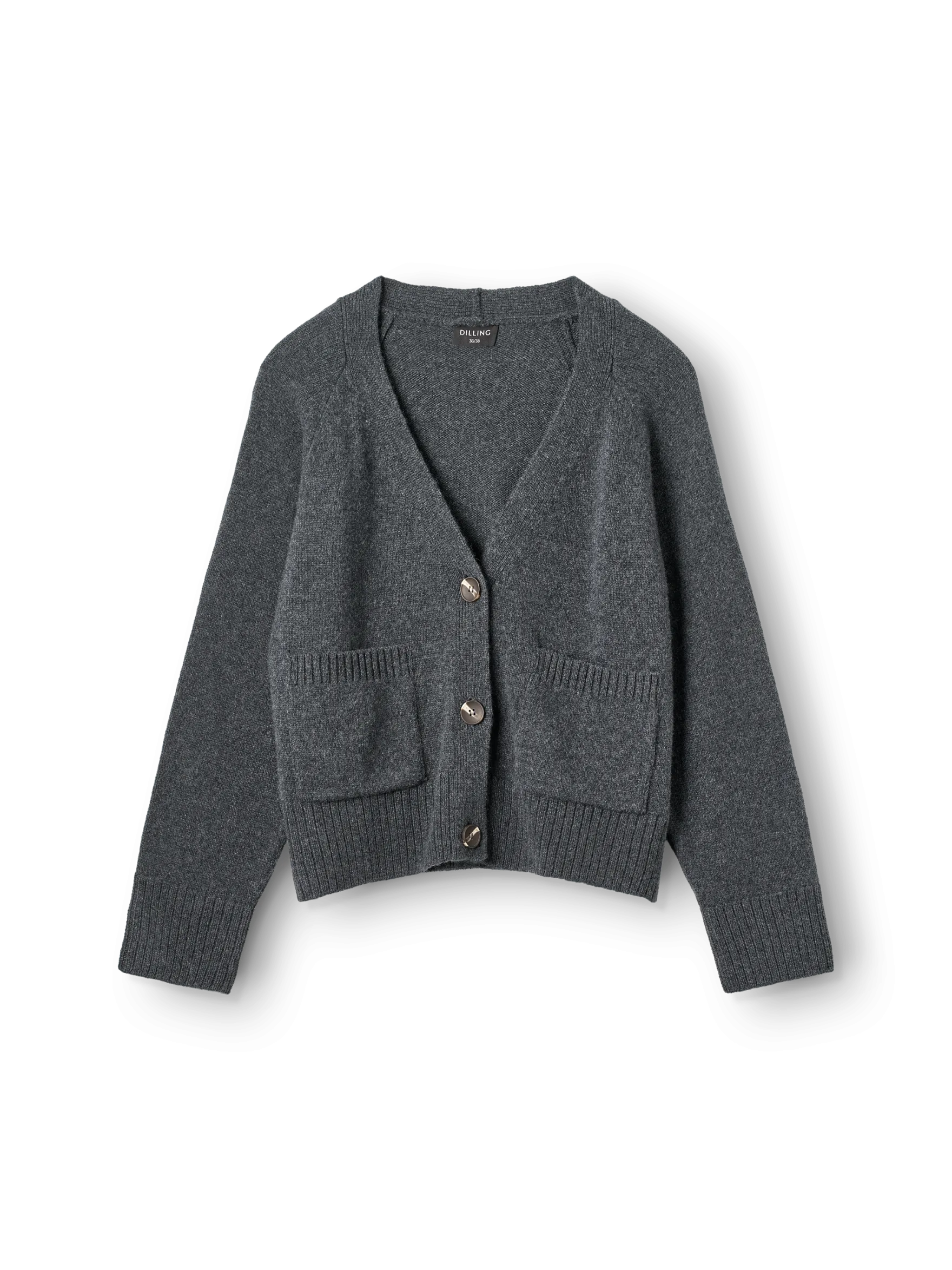 Boxy cardigan i lammeuld til kvinder