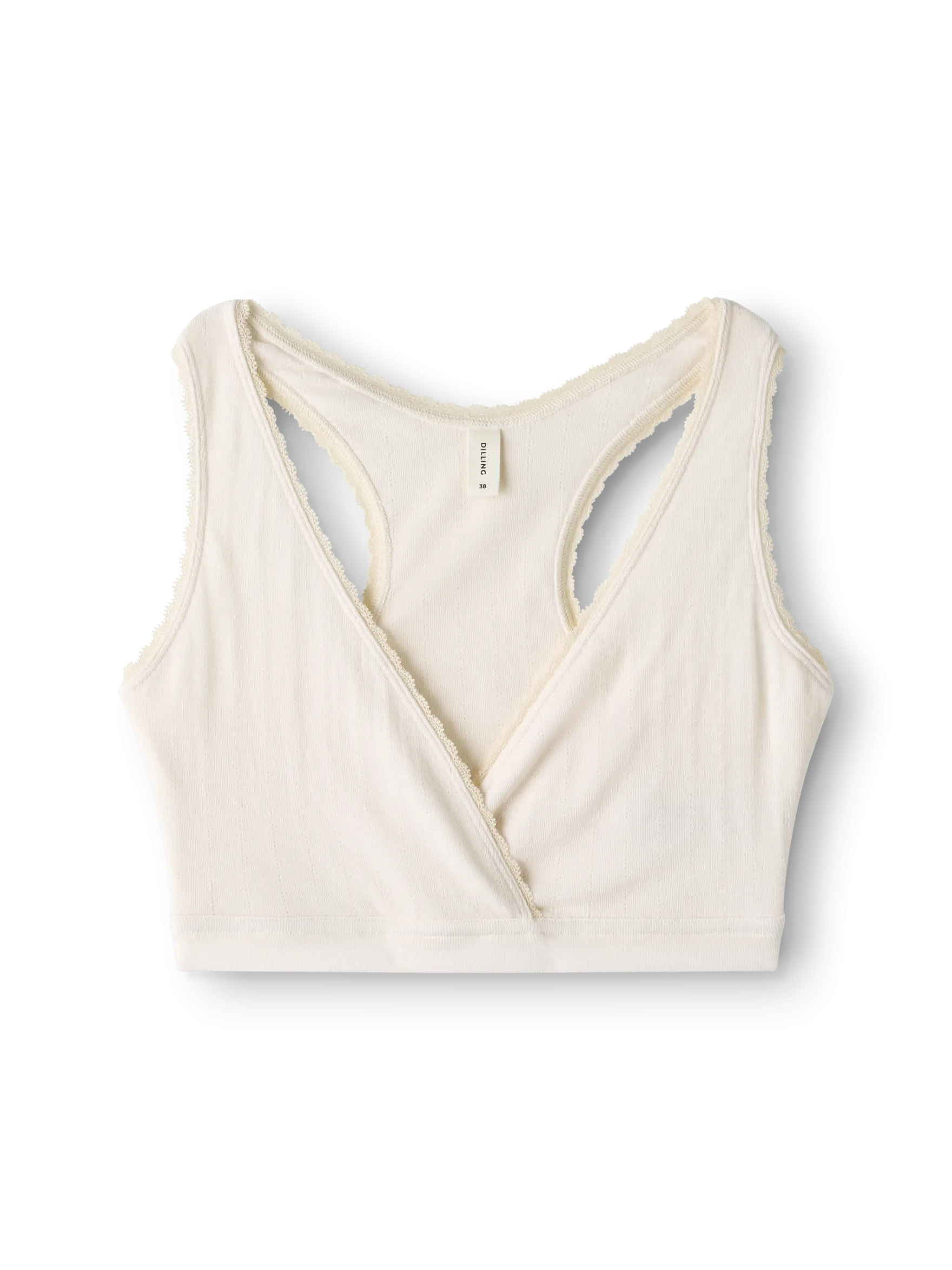 Bralette med hulmønster i merinould/silke til kvinder