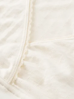 Bralette med hulmønster i merinould/silke til kvinder