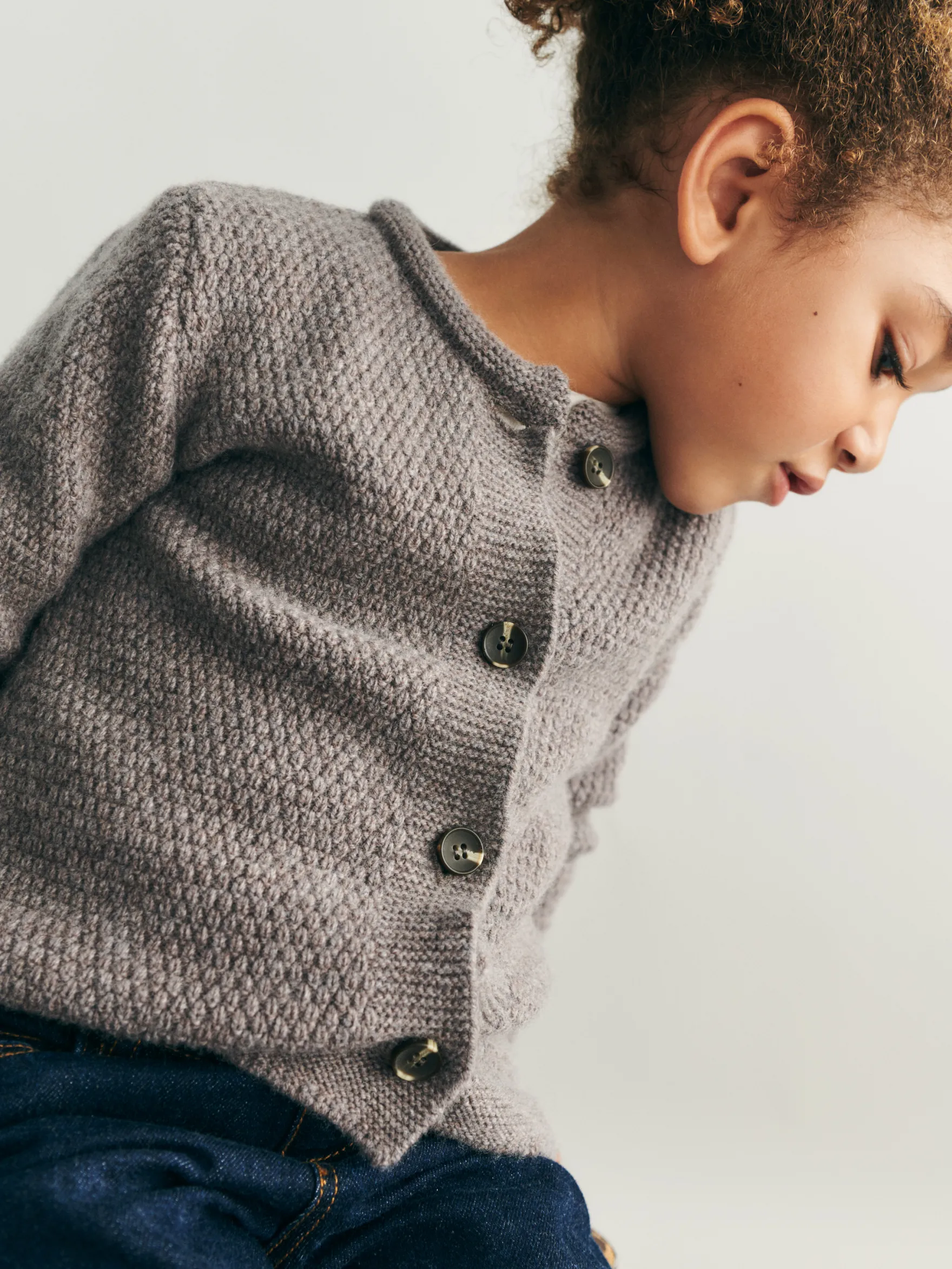 Cardigan i lammeuld til børn