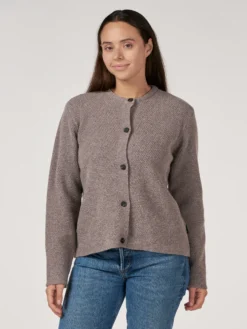 Cardigan i lammeuld til kvinder