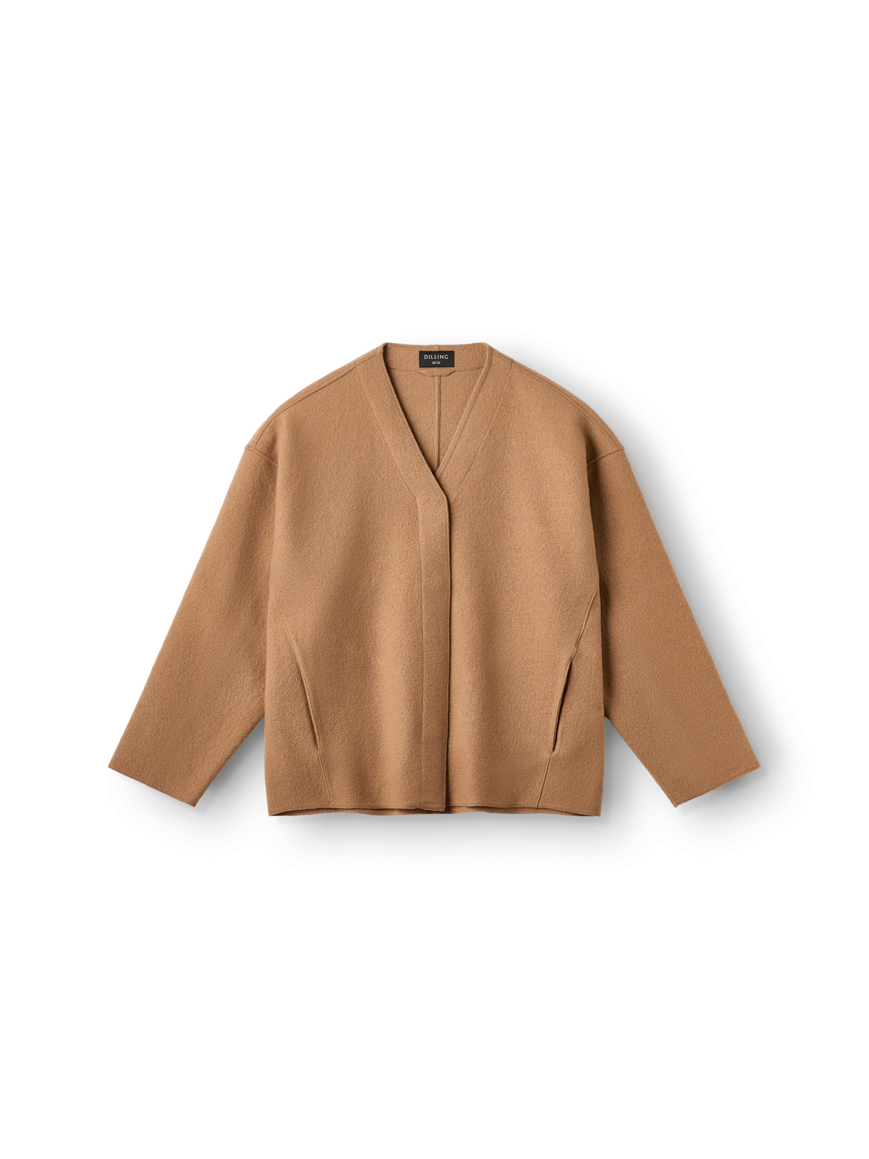 Cardigan i stampet uld til kvinder
