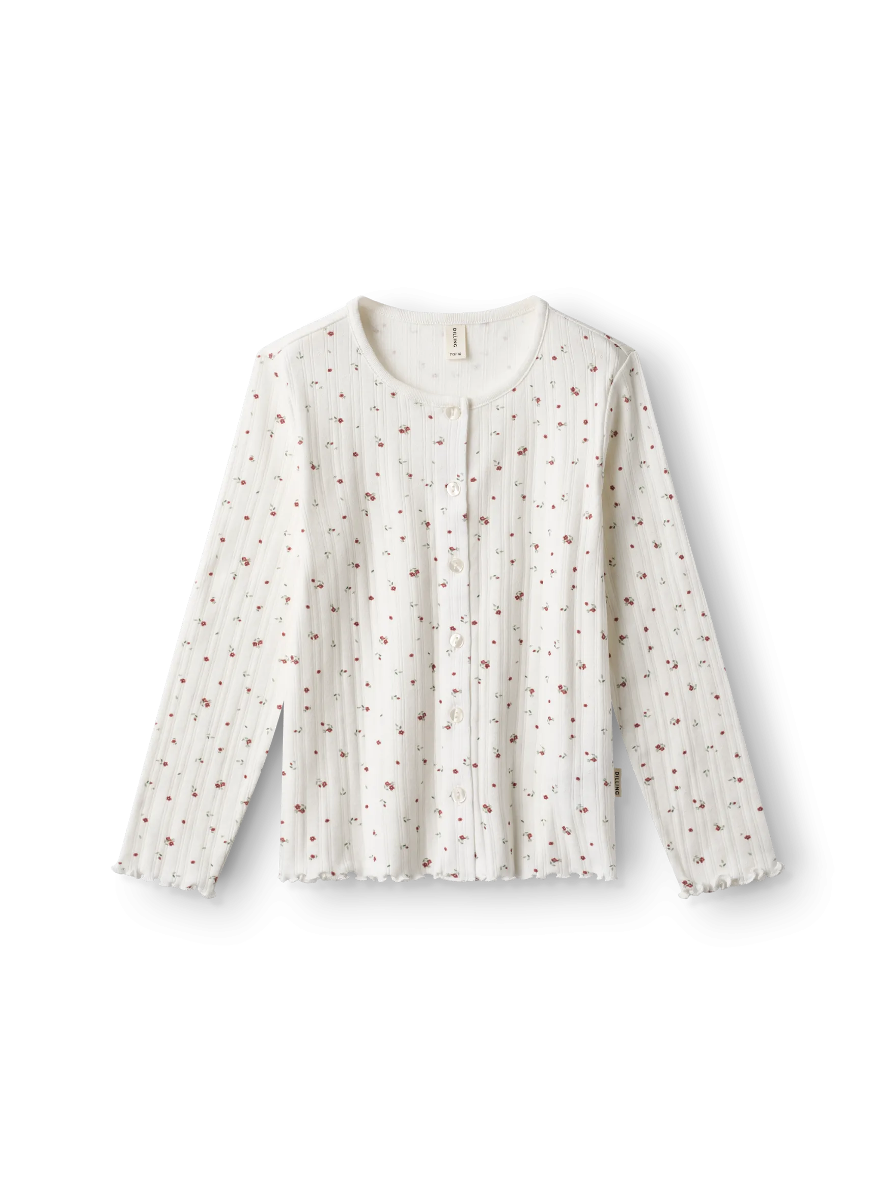 Cardigan med hulmønster i bomuld til børn