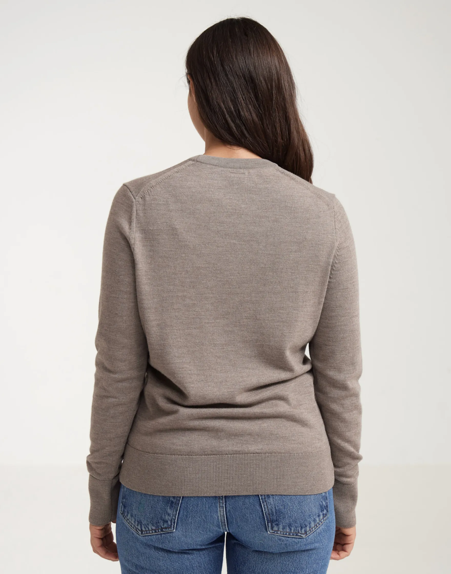Crew neck i merinould til kvinder