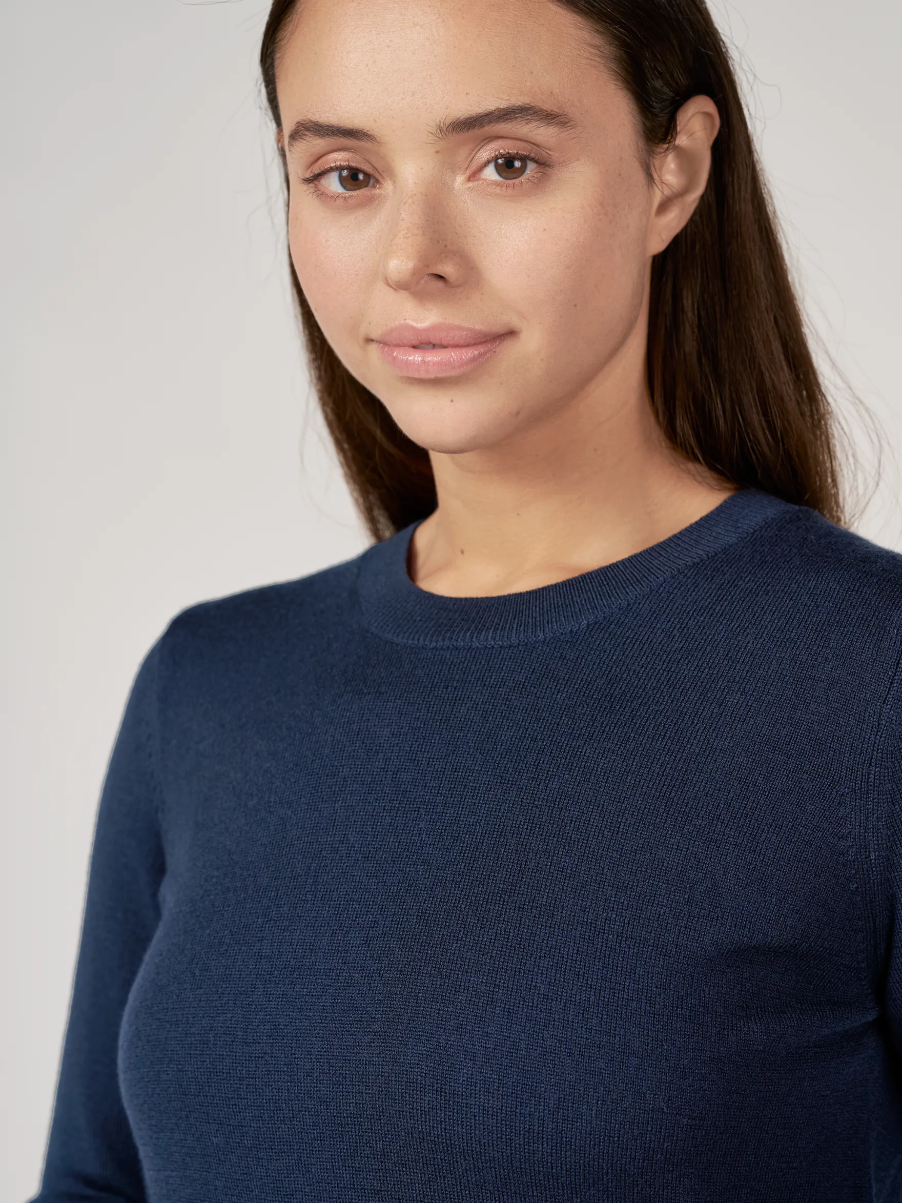 Crew neck i merinould til kvinder
