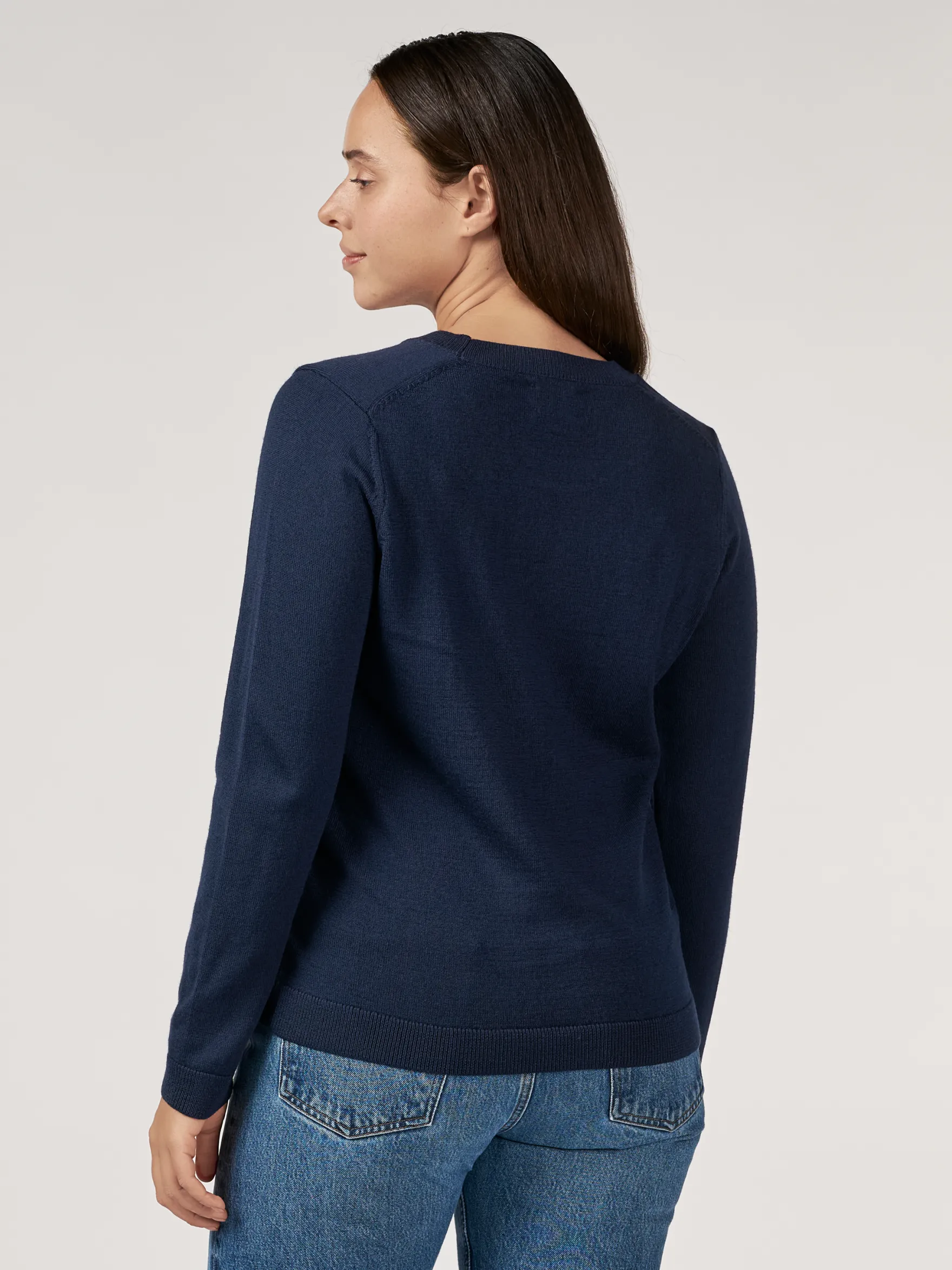 Crew neck i merinould til kvinder