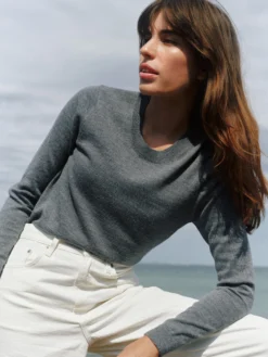 Crew neck i merinould til kvinder