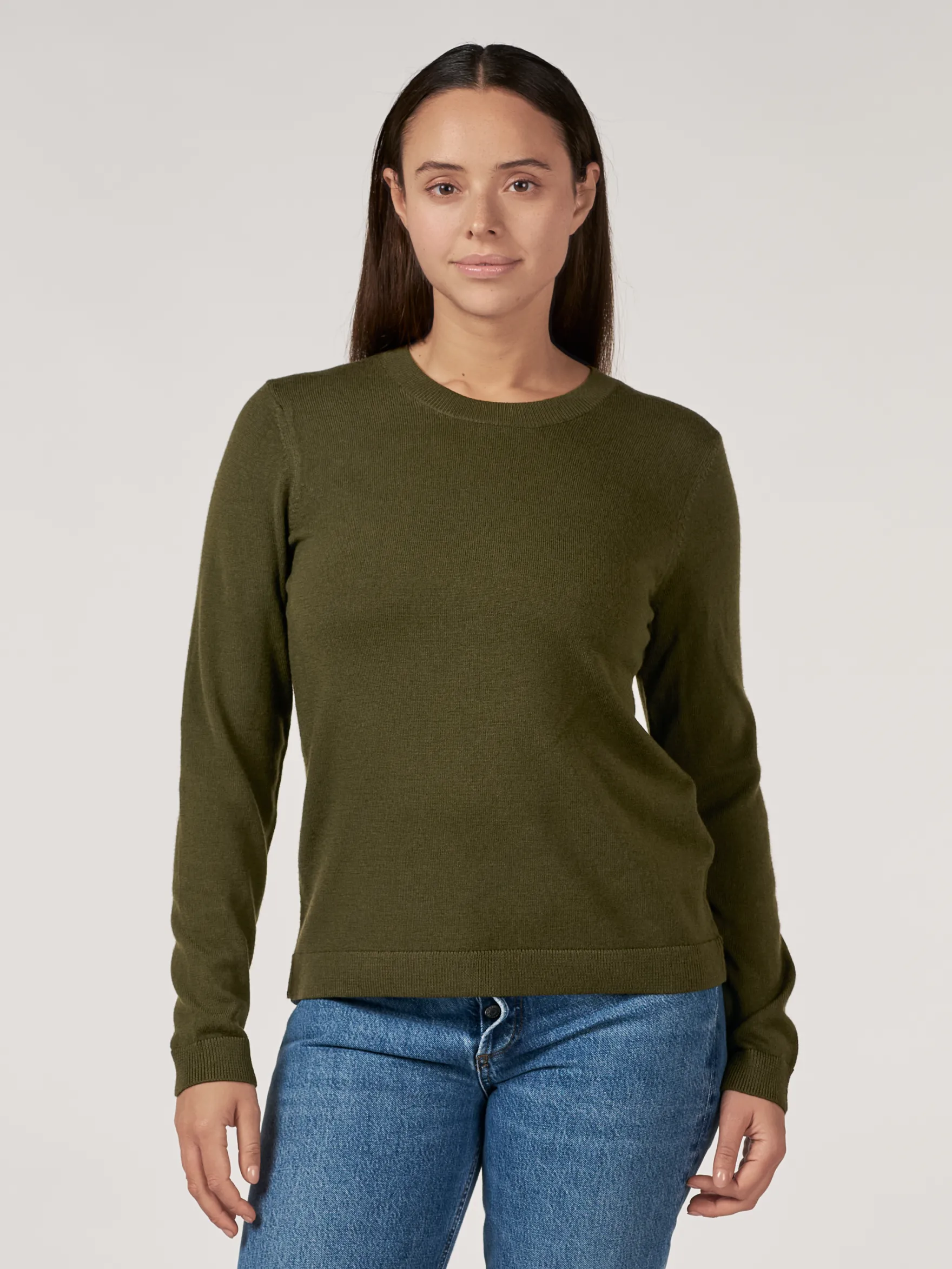 Crew neck i merinould til kvinder