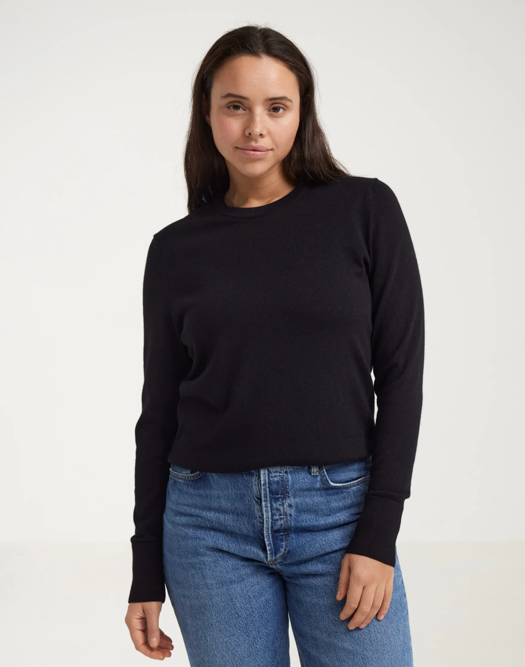 Crew neck i merinould til kvinder